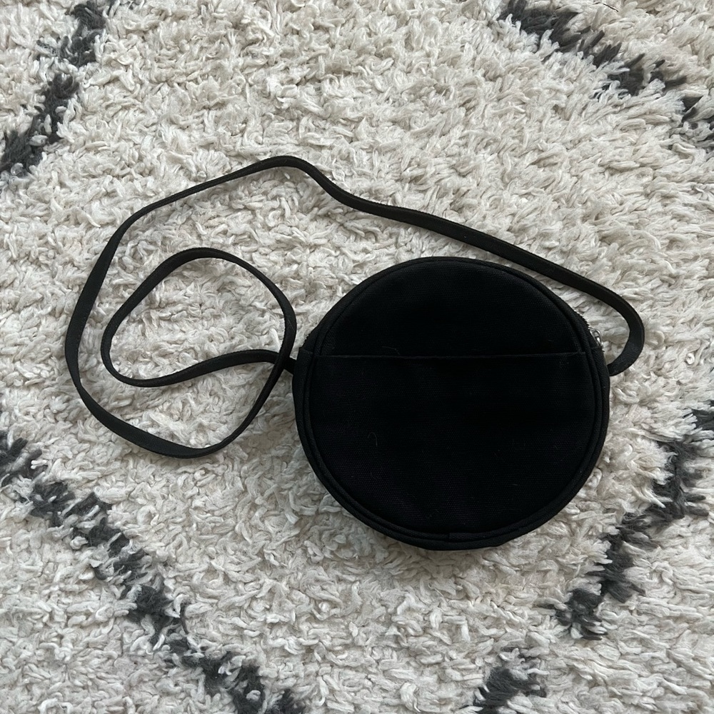 Baggu Small Canvas Circle Purse Black